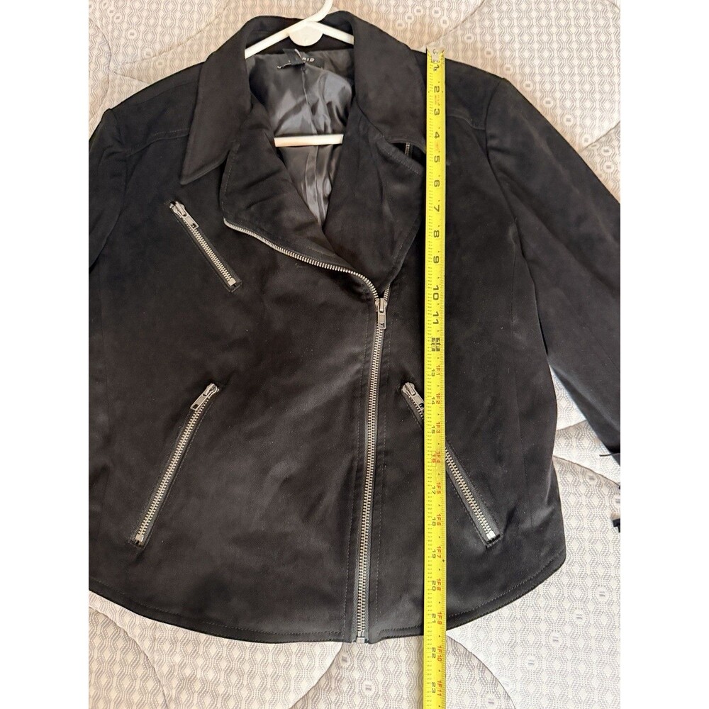 Torrid Black Faux Suede Fringe Moto Jacket Cropped Western Boho Size 2X - Picture 5 of 9
